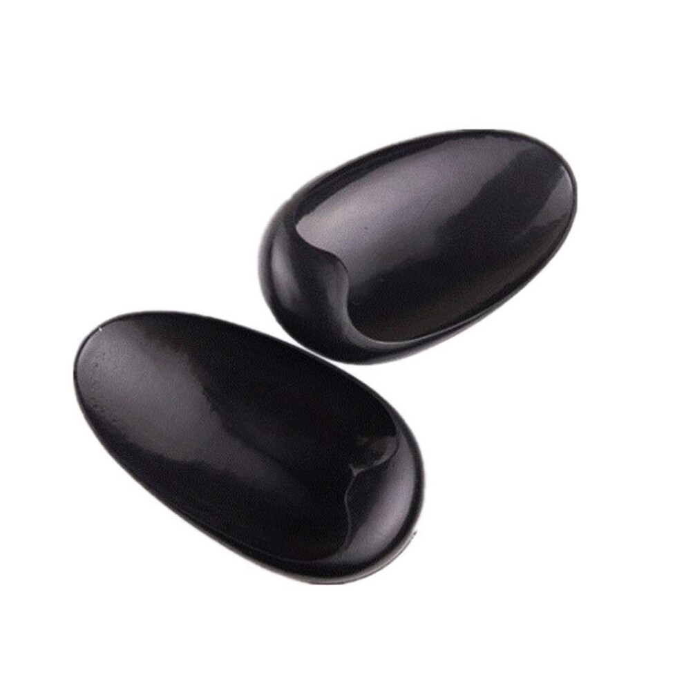 Hairdressing Dye Coloring Ear Cover Protector 3 Pairs Black Plastic Waterproof Earmuff Ear Caps For Hair Coloring