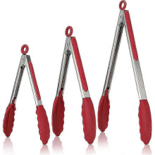 3-Piece 18/8 Stainless Steel Kitchen & BBQ Tongs Set - Gift