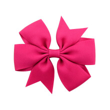Ripsbandschleife für Mädchen, hitzeversiegelte Bandkanten und einfarbiges Lotus-Design, robuste Haarspange aus Metall, ideales Geschenk für kleine