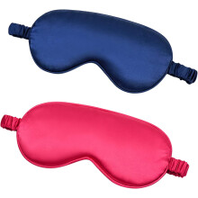 Mascherina da viaggio per gli occhi, essenziale per casa, viaggi, protezione per dormire, seta double face (21 x 8,9 cm), morbido elastico in seta,