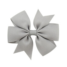 Haarstrik in visgraatstijl voor peuters, hoogwaardige, stevige grosgrain lintstrik met vlinderknoop, duurzame metalen clip, geknoopt.