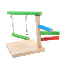 Bird Perch Stand with Sturdy Natural Wood for Parrots and Small Birds Training and Playtime