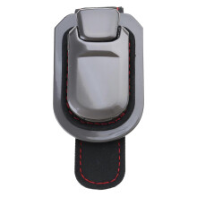 (Gray) Car Visors Sunglasses Holder, PU Leather, Adjustable Clip Suitable for Commuters, Easy Access and Secure Eyewear Storage