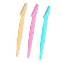 Eyebrow Razor For Sensitive Skin Facial Razor With Safety Cover 3 Count Multicolor Stainless Steel