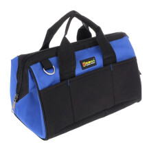 (Blue) Heavy Duty Tool Bag Organiser for Hand/Power Tools with Shoulder Strap Large Capacity Waterproof Wear-Resistant for DIY  Yellow