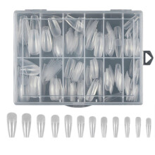 (13style) Long Fake Nail Tips 240pcs Pre-Shape Press On Nail Full Cover Nail Tips Artificial False Nail for DIY Home Nail Salon