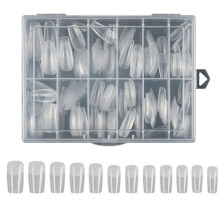 (03style) Long Fake Nail Tips 240pcs Pre-Shape Press On Nail Full Cover Nail Tips Artificial False Nail for DIY Home Nail Salon
