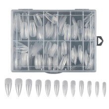 (12style) Long Fake Nail Tips 240pcs Pre-Shape Press On Nail Full Cover Nail Tips Artificial False Nail for DIY Home Nail Salon