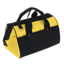 (Yellow) Heavy Duty Tool Bag Organiser for Hand/Power Tools with Shoulder Strap Large Capacity Waterproof Wear-Resistant for DIY  Yellow