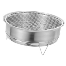 Stainless Steel Barbecue Grill Camping Hibachi Style BBQ Charcoal Accessories Portable Outdoor Grilling Equipment