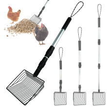 3In1 Adjustable LongHandle Metal Scoop HeavyDuty Litter Sieving Shovel 2242 In