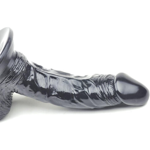 Realistic Penis Dildo With Suction Cup Base In Black 2