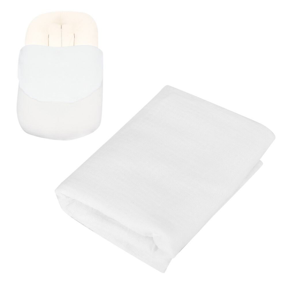 Baby Lounger Cover Breathable Travel-Ready Infant Slipcover Removable White