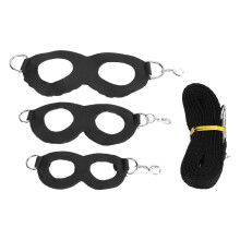 Hamster Harness and Adjustable Rat Leash with Comfortable Leather Straps for Small Pet Walking Black