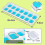 4 Pack Ice Cube Trays with Lid 4