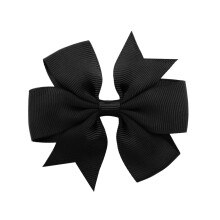 Krokodillenæb til pigerhår, hårsløjfer med bølgede kanter lavet af glat grosgrain-materiale, grosgrain-båndsløjfe med lotusmønster, Boutique