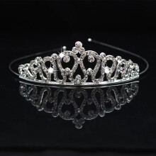 Funkelndes Diadem für Kinder, hochglanzpolierter Kamm, silberplattierter Strass-Haarschmuck, Prinzessinnenkrone, leichte und robuste Legierung,