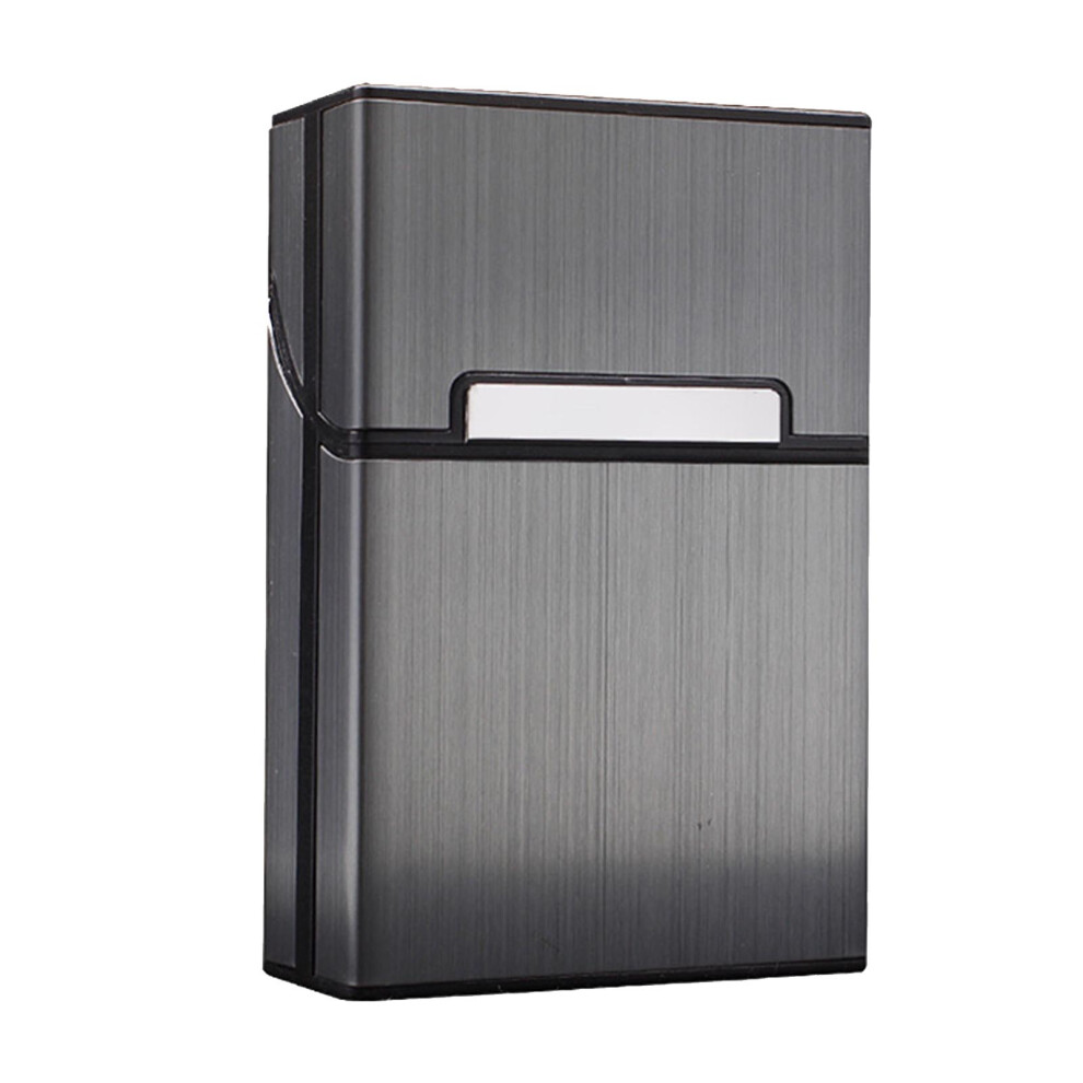 Magnetic Switch Cigarette Case Brushed Aluminum Water Resistant Anti Scratching Lightweight Design Strong Material Elegant Appearance Flip Closure