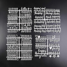 (White) 4 Pcs Letters and Symbols for Message Boards for Quotes Messages Displays for Creative Practical Gift for DIY Handmade L  Black