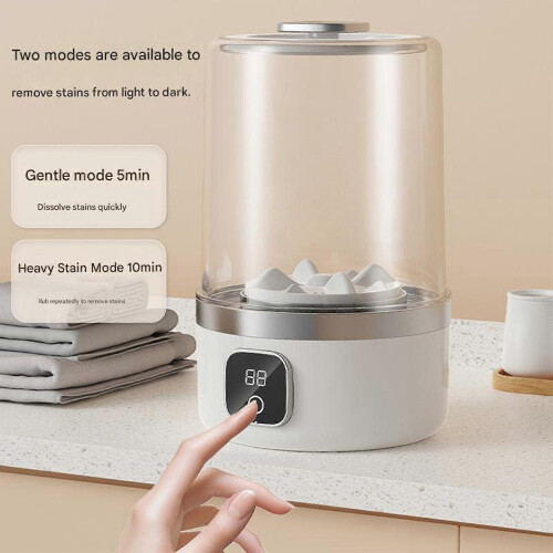 (Blue) Practical Compact Washing Machine with Multiple Cycle Modes Quiet Operation ABS Construction Suitable for Delicate Items  White 2