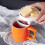 Ceramic Tea Mug with Filter, Large Capacity, Lid, Blue 5