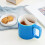 Ceramic Tea Mug with Filter, Large Capacity, Lid, Blue 3