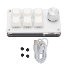 Teclado Macro Programável, Teclado Mecânico Mini6Teclado Personalizado com Controle por Botão e Memória Integrada, Macro Multifuncional