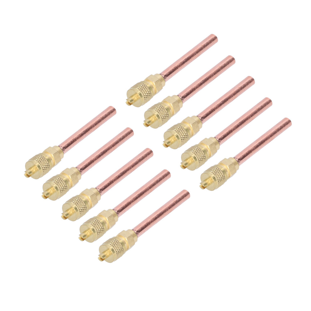 10Pcs 1/4Sae Brass Hvac Access Valves For R22 R12 R134 Refrigerant Systems 5001377222120