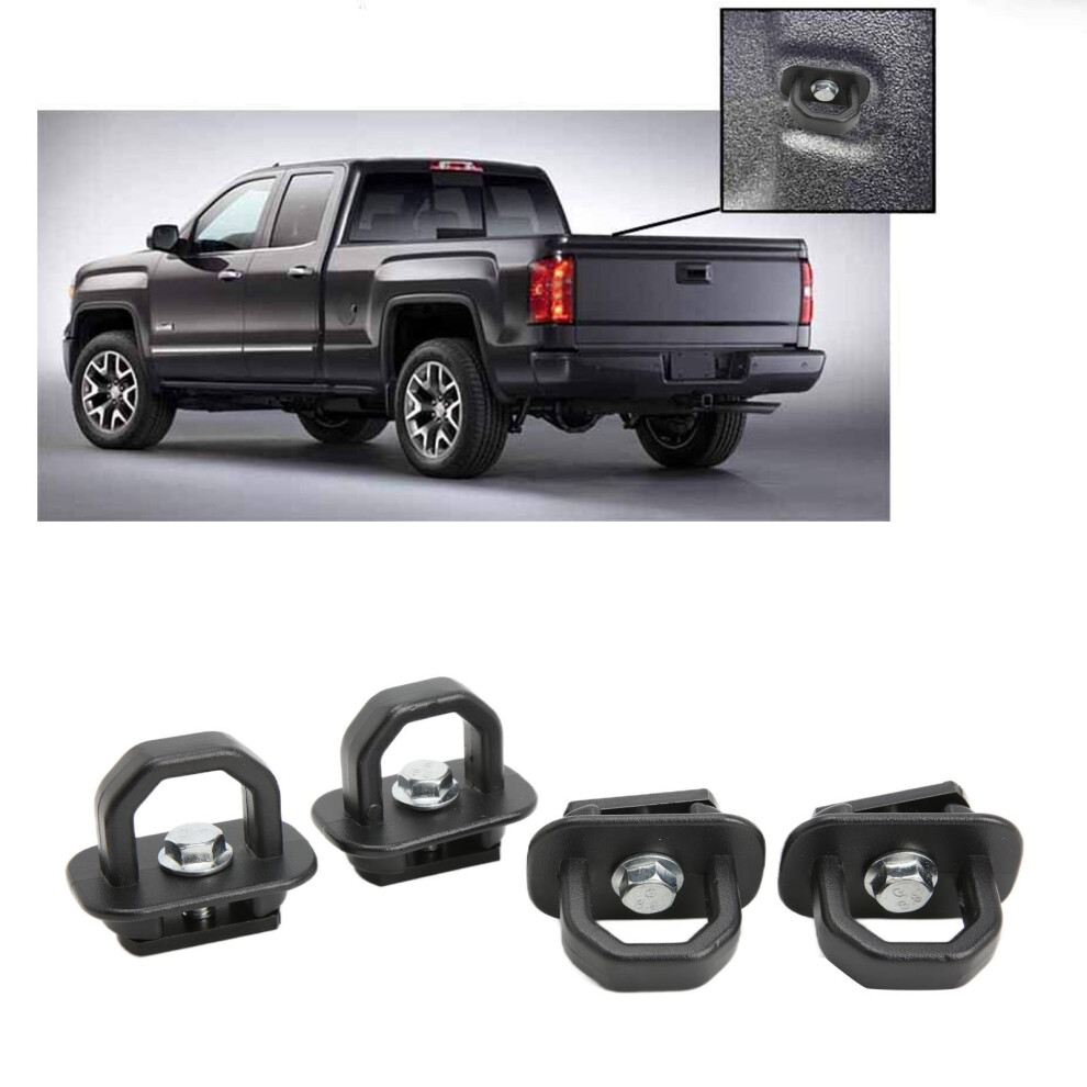 Chevy Silverado 4Pcs Side Wall Anchor Tie Downs Removable Truck Bed 3001377222283