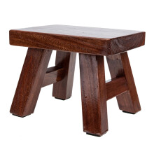 Small Wood Step Stool Solid Wood Adult Size Enhanced Safety Design Multi Purpose Foot Rest