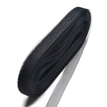 Polyester Braid Crinoline 50 Yards Hem Edge Trim, 3 Cm Wide, Black For Wedding Dress, Petticoat, Dance Costume