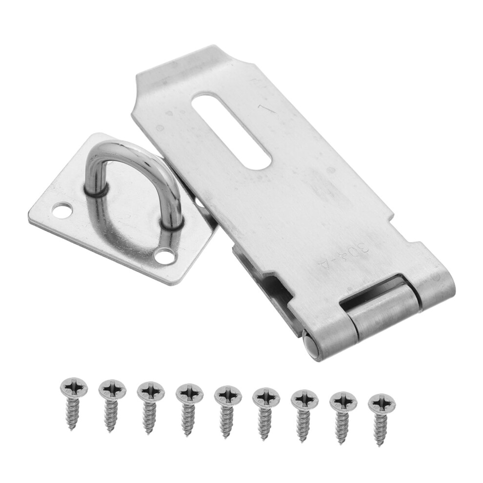 Heavy Duty Stainless Steel Door Hasp Lock With Screws For Barn Shed Gate And Enhanced Security 9382693503404