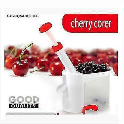 Cherry Corer (Red+White) 1pc 1
