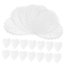 Elegant Heart Paper Doilies 4 Inch Wedding Table Coasters Disposable Lace Placemats Party Decor