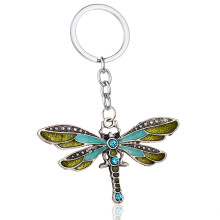 Libellen sleutelhanger, sprankelende libellen sleutelhanger met strass steentjes en stijlvol design, handgemaakte libellenhanger voor vrouwen,