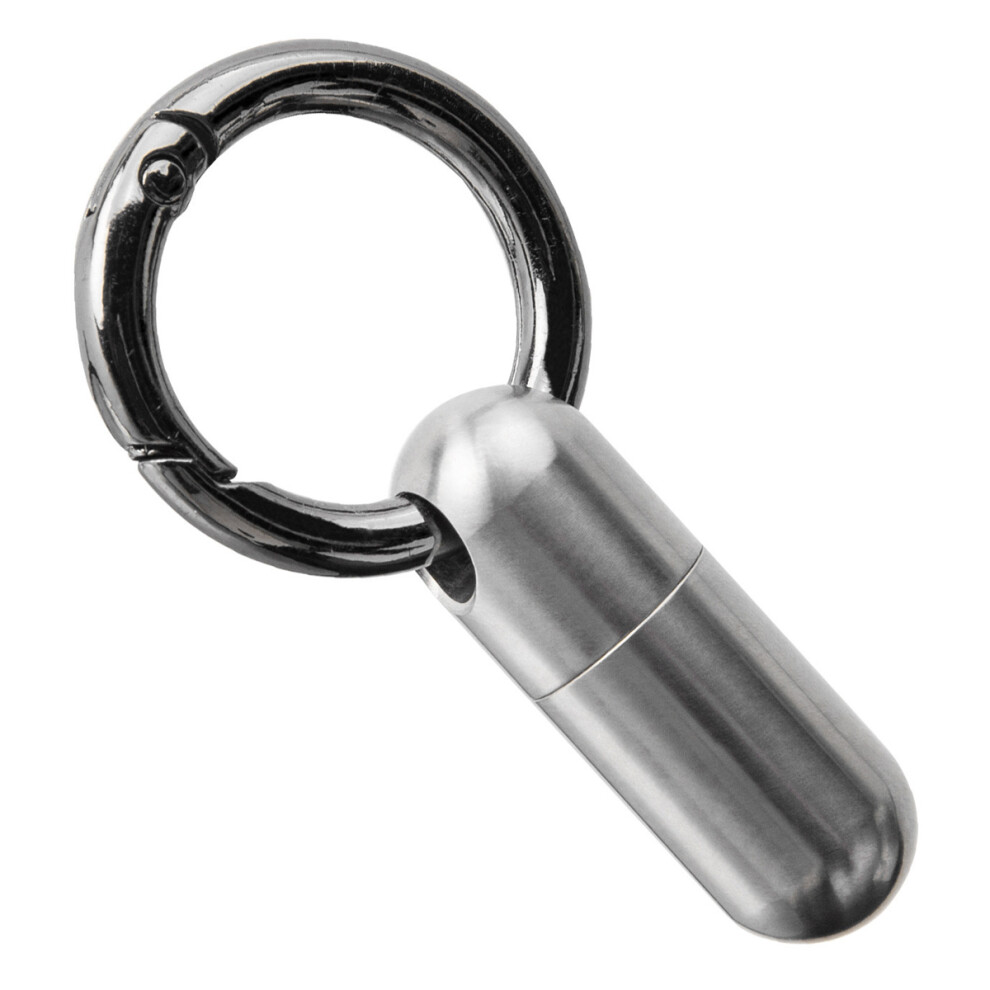 Keychain Pill Holder, Portable Pill Case Compact and Lightweight Waterproof Pill Container, Titanium Alloy Material for Outdoor Camping Hiking Travel