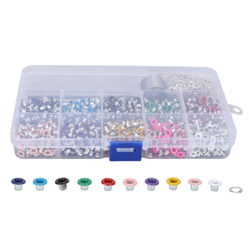 Multi Color Grommets High Quality Copper Material Long Lasting Rust Free Eyelets For DIY Project With Removable Baffle Easy Installation Tools