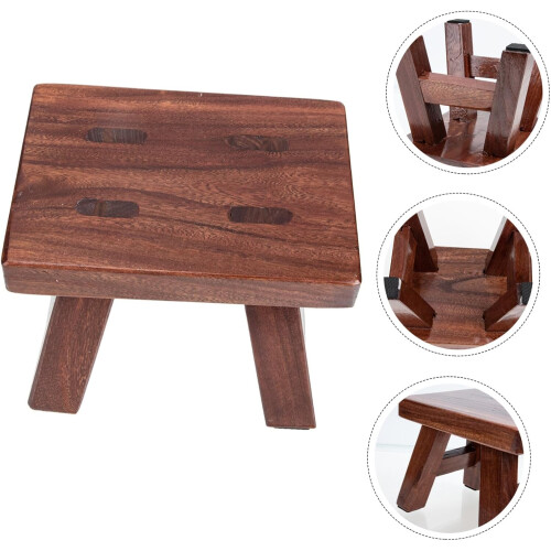 Solid Wood Footstool For Home Use, Bath Stool, Wooden Step Stool, Stable Thickened Legs, Shoe Changing Stool 1