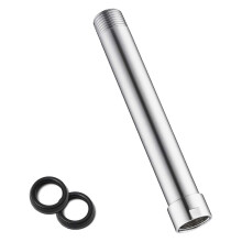 (Silver) Shower Extend Pipe Extend Tube Round Shower Head Extension Rod Elegant Shower Extension Pipe Bathroom Accessories Silver