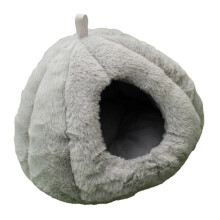(Grey) Hedgehog Bed Cave Nest Hideouts,Hamster Guinea Pigs Small Animal Cage Supplies Winter Warm House for Rabbit Ferrets White