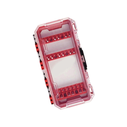 (9931) Drill Bit Storage Case Portable Drill Bit Case Water Resistant Detachable Holder Storage Heavy Duty Plastic Bit Storage Multicolor