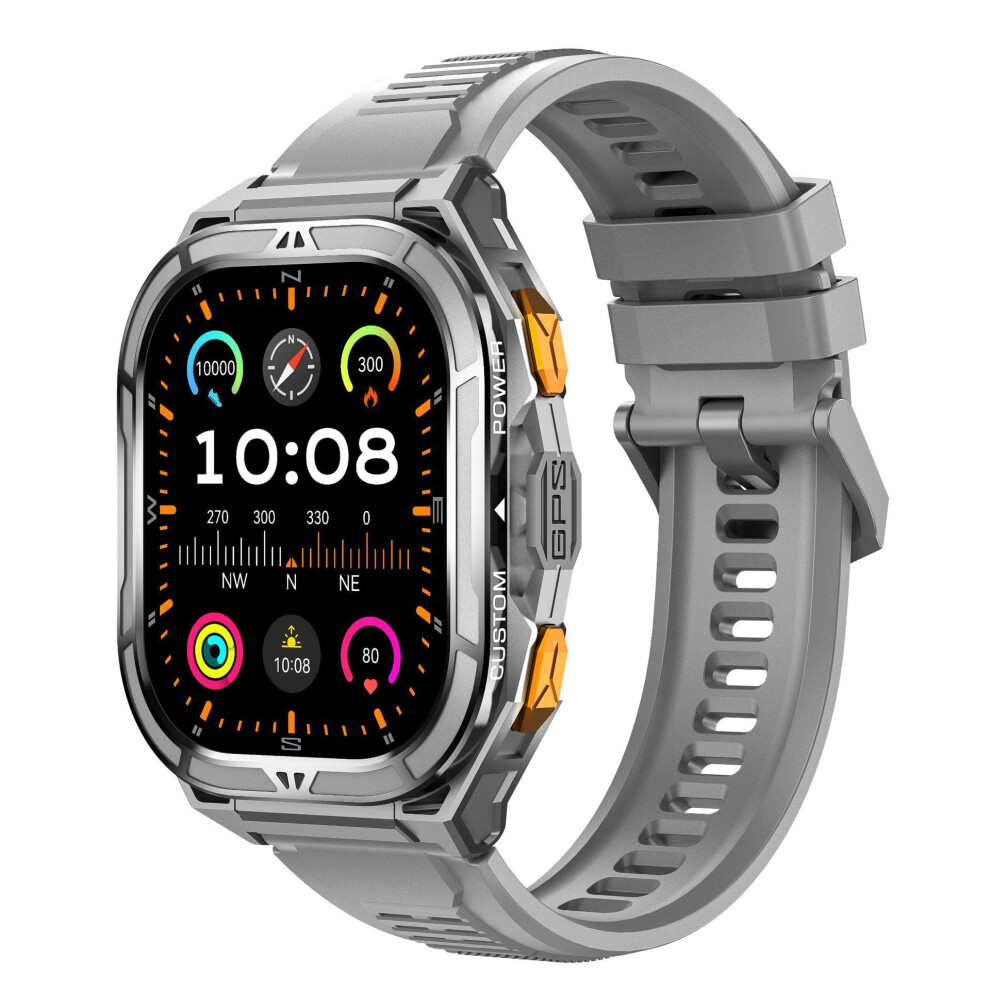 Gps Sports Watch With Heart Rate Monitor Waterproof Fitness Tracker For Running Swimming And Outdoor Activities Silver 9347817771008