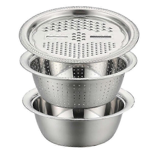 Stainless Steel Veggie Cutter Kit - Julienne Grater for Kitchen