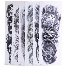 6 Stück Wasserdichte Arm-Tattoo-Sticker, 170x480mm für Männer und Frauen
