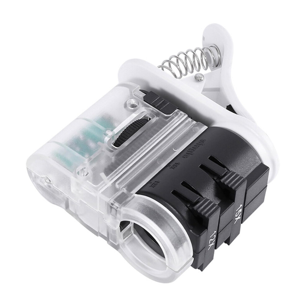 Light Phone Clip Magnifier 727X Magnification, Led Clipon, Ideal For Reading Small Text On Smartphones
