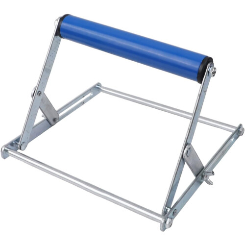Material Support Bracket for Cutting Machines, Height Adjustable 55mm135mm, Foldable Blue Stand 2