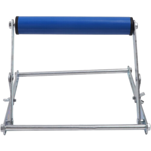 Material Support Bracket for Cutting Machines, Height Adjustable 55mm135mm, Foldable Blue Stand 1