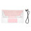 Mini tastiera wireless da 200 mAh bianco-rosa per iOS 2
