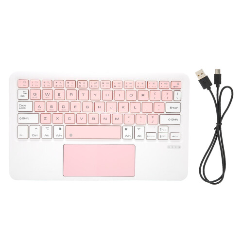 Mini tastiera wireless da 200 mAh bianco-rosa per iOS 1
