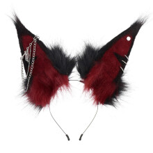 (RBK) Children's Plush Animal Ears Hairband Gentle On Skin Headwear Lightweight Headdress For Costume Parties Yellow and black